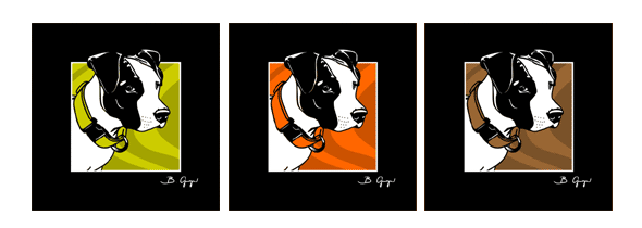 Pop Art Hund American Staffordshire Terrier von Birgit Greger