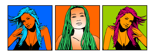 Pop Art Porträts Farbtrend Color Blocking