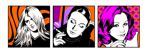 Dein Foto als Pop Art Kunstwerk orange und pink