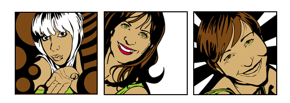 Pop Art Portraits nach Deinem Foto Beispiel braun grün weiß
