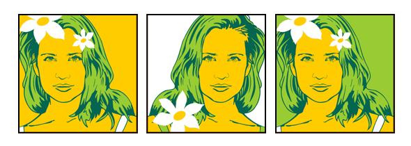 Pop Art Bild nach Wunsch  Frühling weiß gelb grün