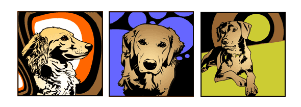farbenfrohe Pop Art Tierportraits nach Fotovorlage