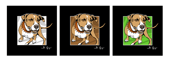 Pop Art Hund American Stafford Terrier Pit Bull von Birgit Greger