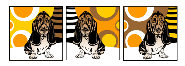 Hund Basset Basset-Hound 1 Pop Art Retro Bild Tierportrait von bg-color.de