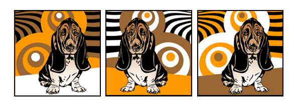 Hund Basset Basset-Hound Pop Art Retro Bild Tierportrait von bg-color.de