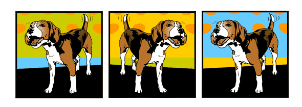 Hund Beagle Pop Art Retro Bild Tierportraits von bg-color.de