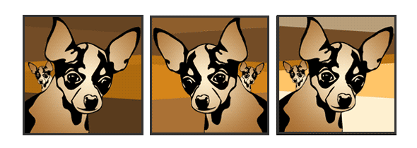 Hund Chihuahua braun Pop Art Retro Bild Tierportrait von bg-color.de