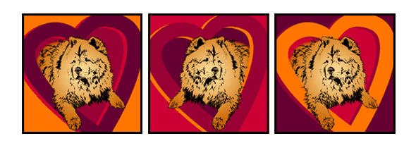 Hund Chow-Chow Pop Art Retro Bild Tierportrait von bg-color.de