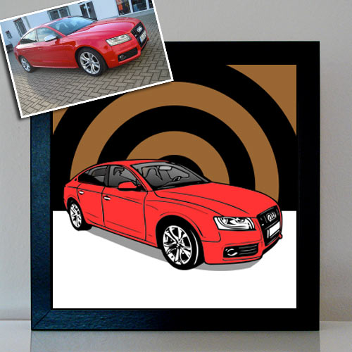 Pop Art Auto nach Foto Retro-Style oder klassisch