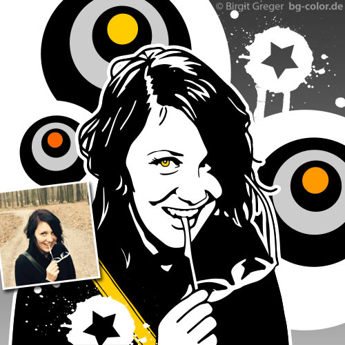 Pop Art Retro-Bild stylisch gemustert