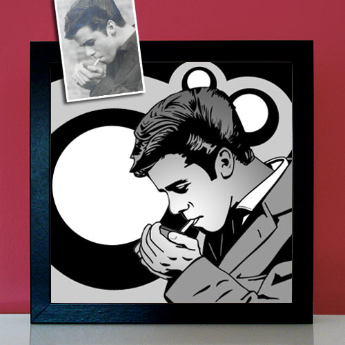 Pop Art Retro-Stil kreise schwarz weiß