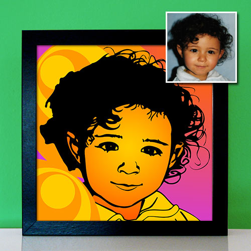 freche Kinderportraits im Retro-Stil pop Art