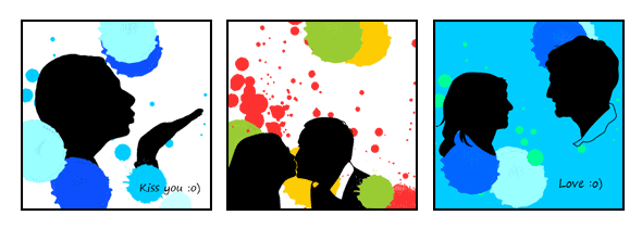 Pop Art Scherenschnitt modern und spritzig