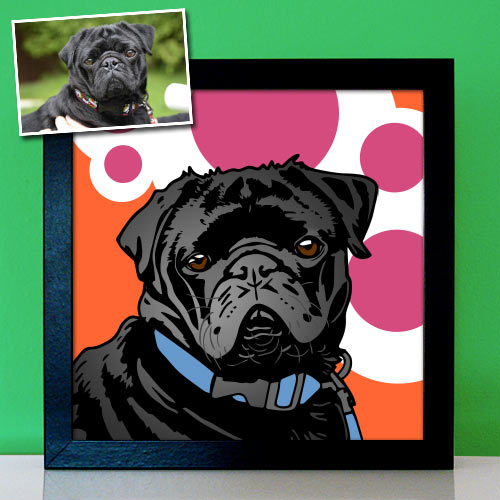Pop Art Mops pink orange
