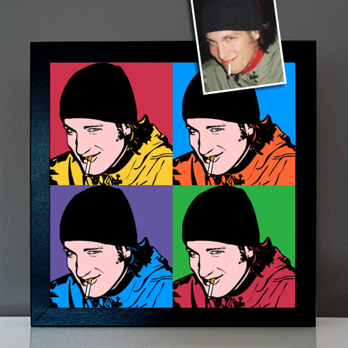 persönliches 4er Pop Art Portrait nach Foto