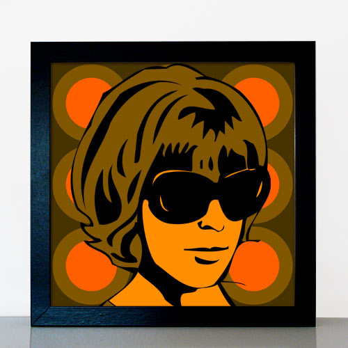 Seventies girl Haare braun
