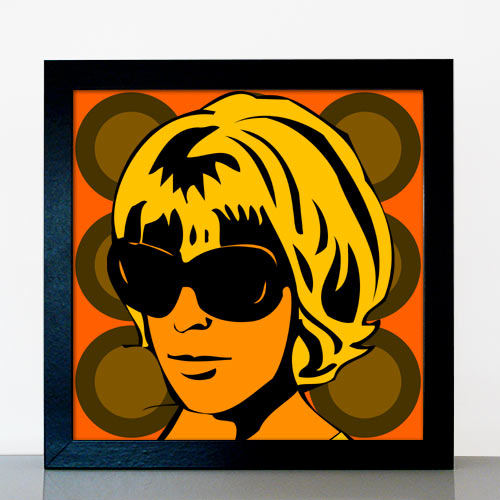 Seventies girl Haare gelb