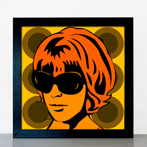 Seventies girl Haare orange
