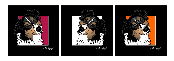 Pop Art Hund Australian Shepherd von Birgit Greger